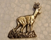 Pin / Hutanstecker Rehbock aus Bronze (M-d11)
